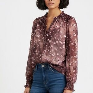 Simply Vera Vera Wang Floral Long Sleeve Blouse